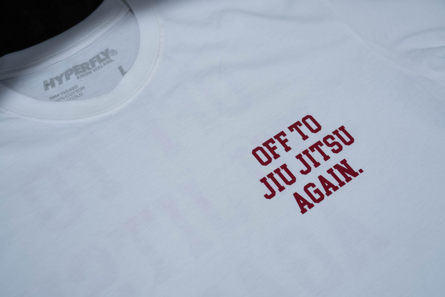 Off To Jiu Jitsu Again White Tee