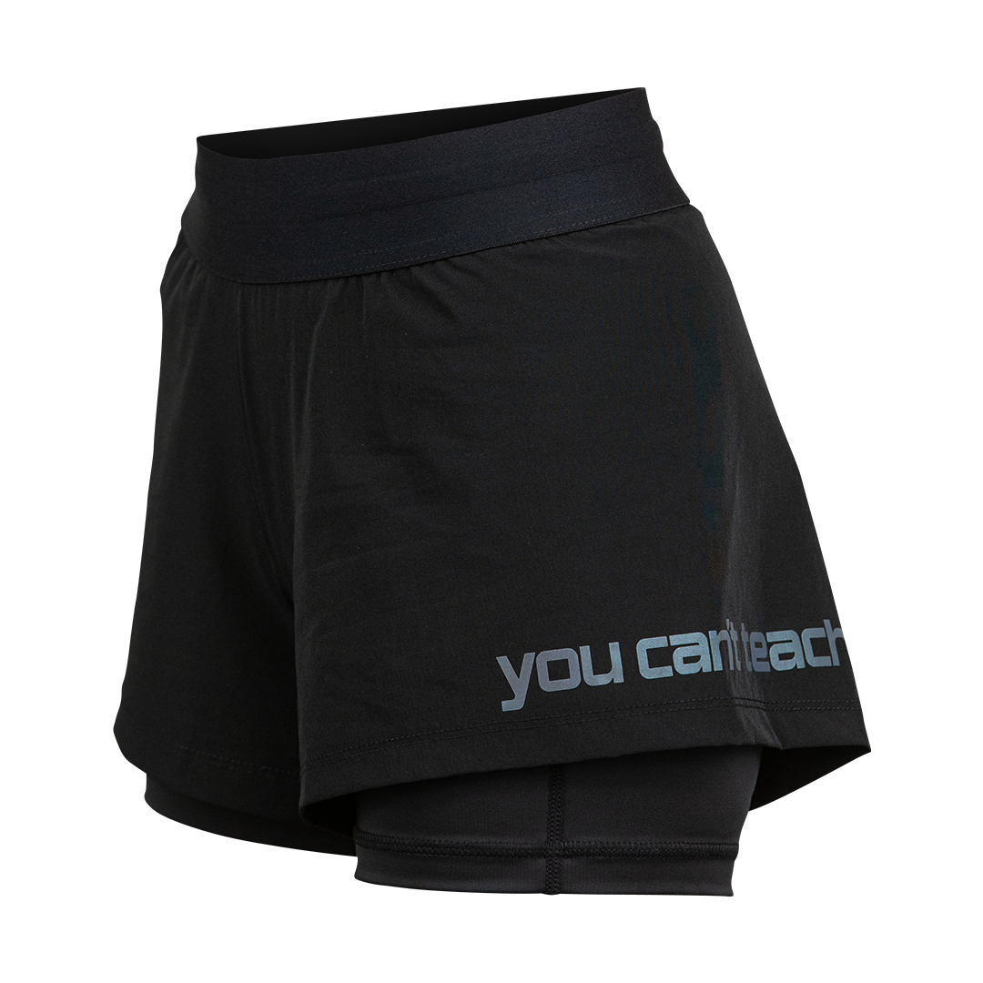 FlyGirl Fight Shorts Black with White