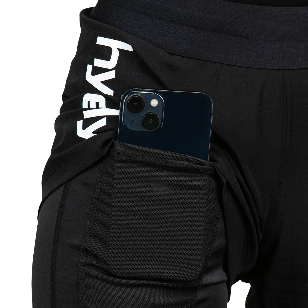 FlyGirl Fight Shorts Black with White