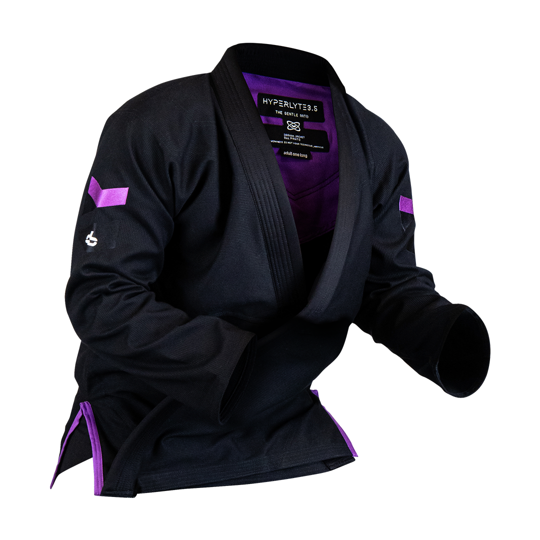 Hyperlyte 3.5 Black with Purple BJJ Gi