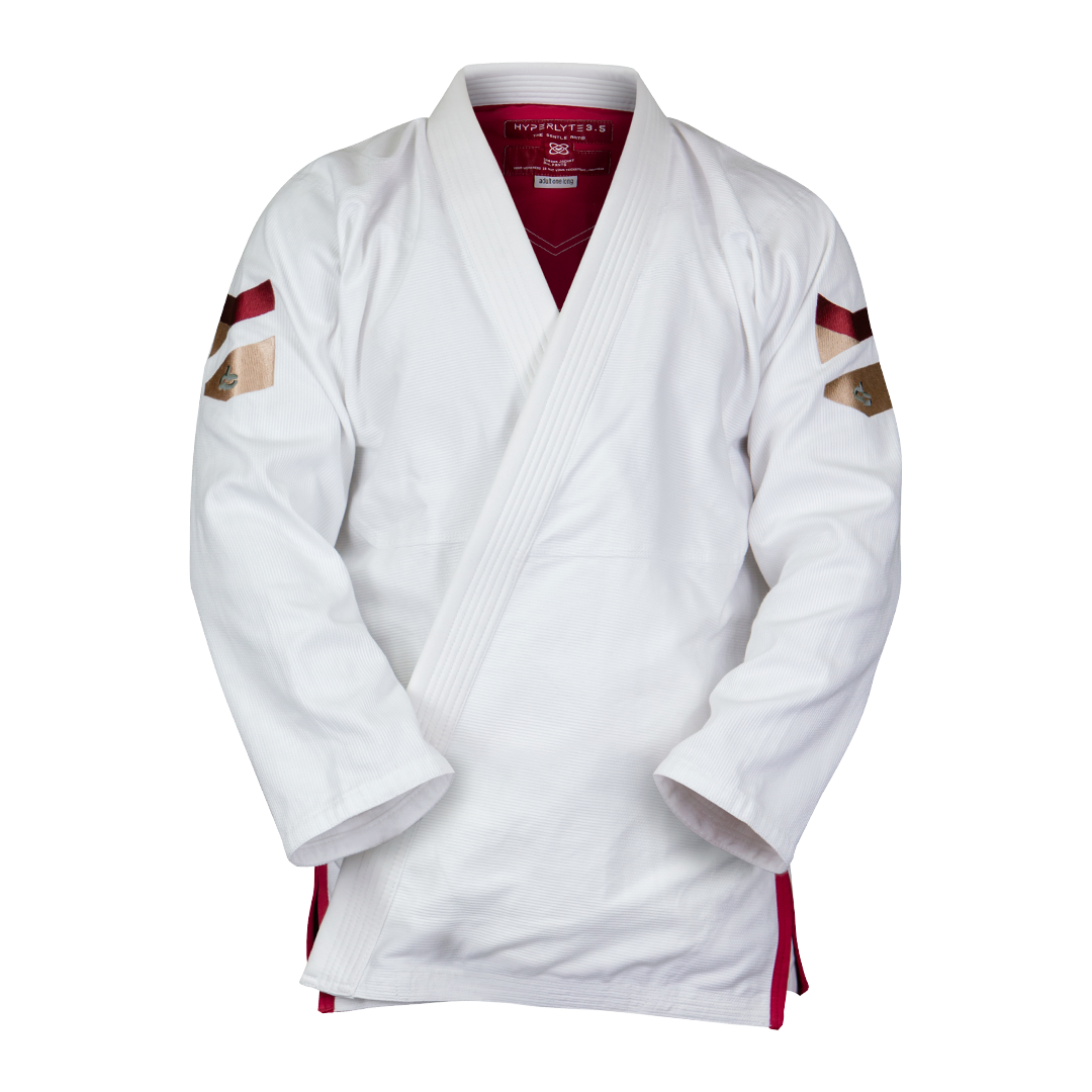 Hyperlyte 3.5 Merlot White BJJ Gi