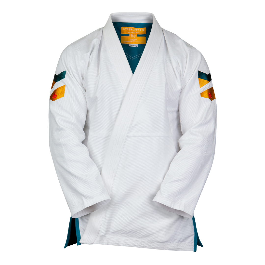 Junior Hyperlyte Sunset Teal White BJJ Kids / Teens Gi