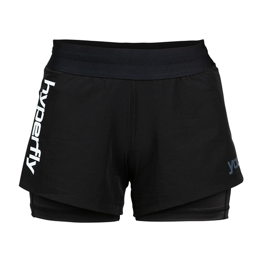 FlyGirl Fight Shorts Black with White