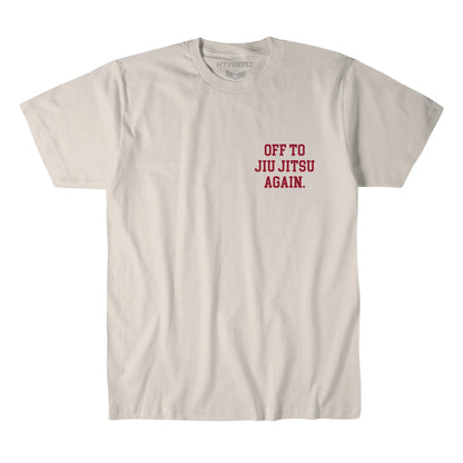 Off To Jiu Jitsu Again White Tee
